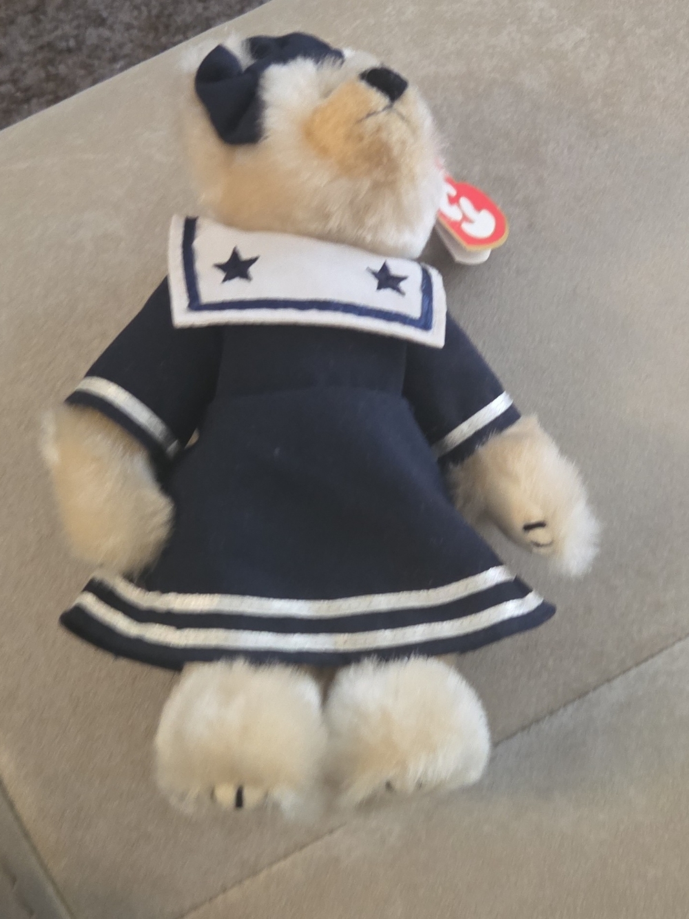 Ty Attic Treasures Breezy Bear Sailor Dress Plush Beanbag Retired 1997